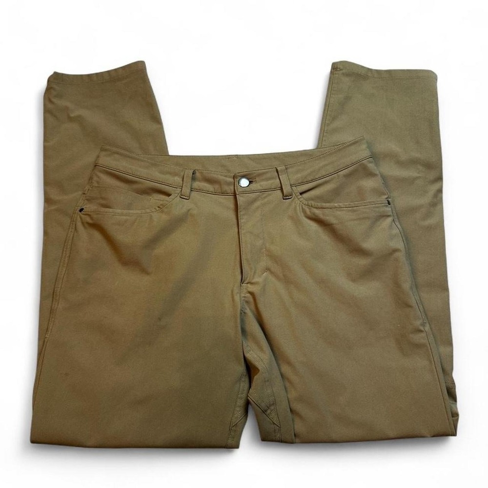 Lululemon ABC Classic Fit Warpstreme Pants khaki Mens Size 32 Athletic READ